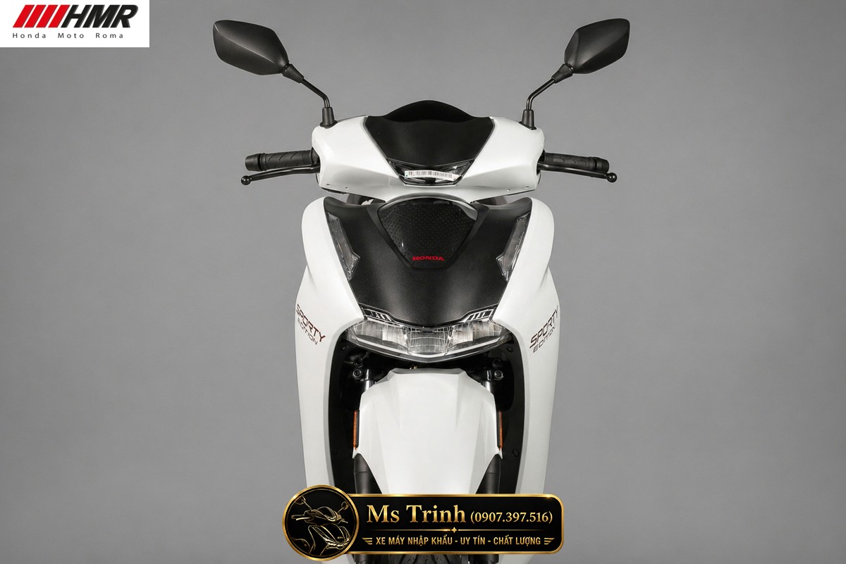 Honda SH350i nhập Ý 2026 tại Khánh Hòa - SH350i Sporty Trắng Nhám, Xám Bóng Đẳng Cấp Chuẩn Ý
