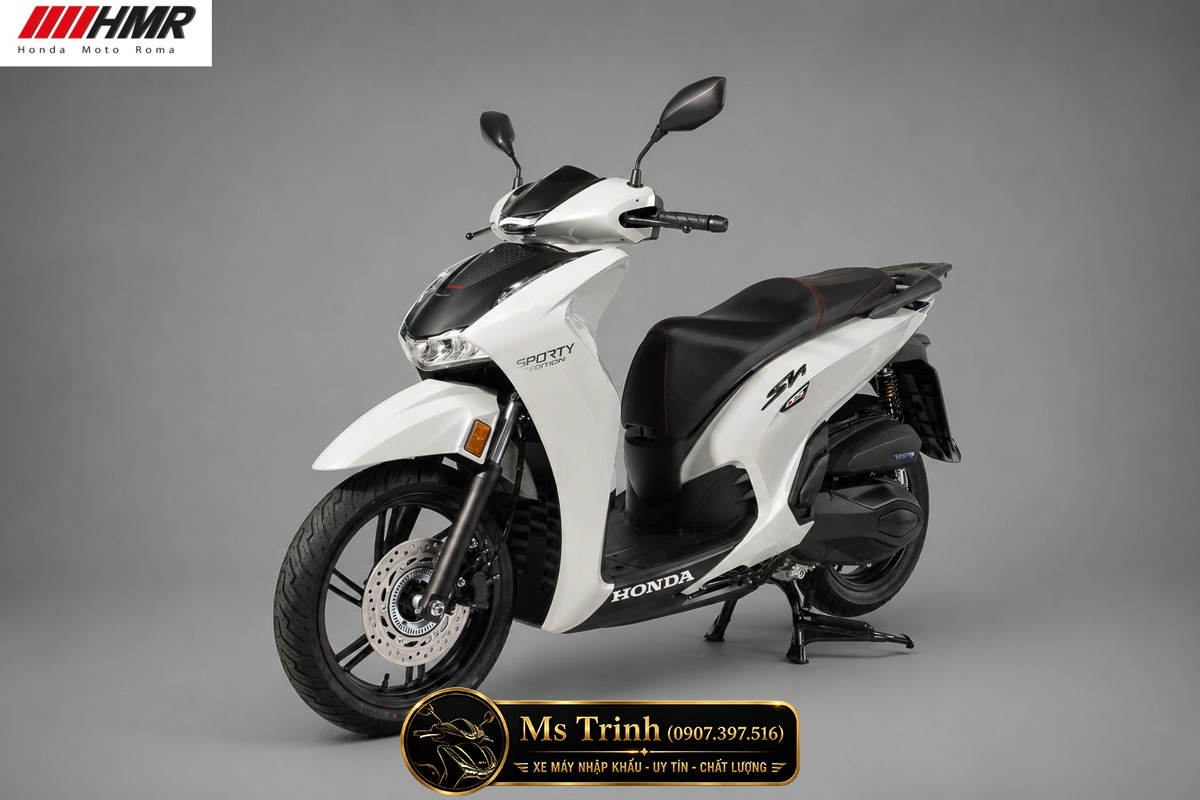 Honda SH350i nhập Ý 2026 tại Khánh Hòa - SH350i Sporty Trắng Nhám, Xám Bóng Đẳng Cấp Chuẩn Ý