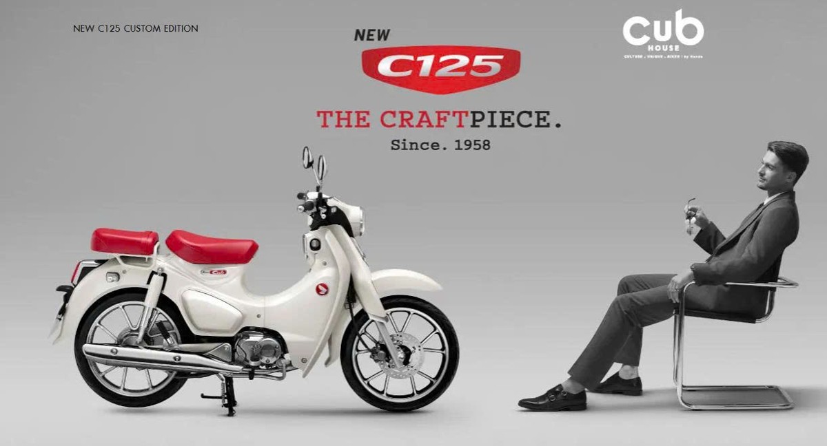 Honda Super Cub 125 Custom Edition Thái Lan 2025 màu trắng tại Khánh Hòa
