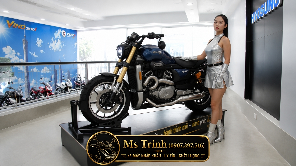 Hyosung GV350X tại Khánh Hòa - Cruiser 350cc Phong Cách Mỹ Cơ Bắp, Cá Tính