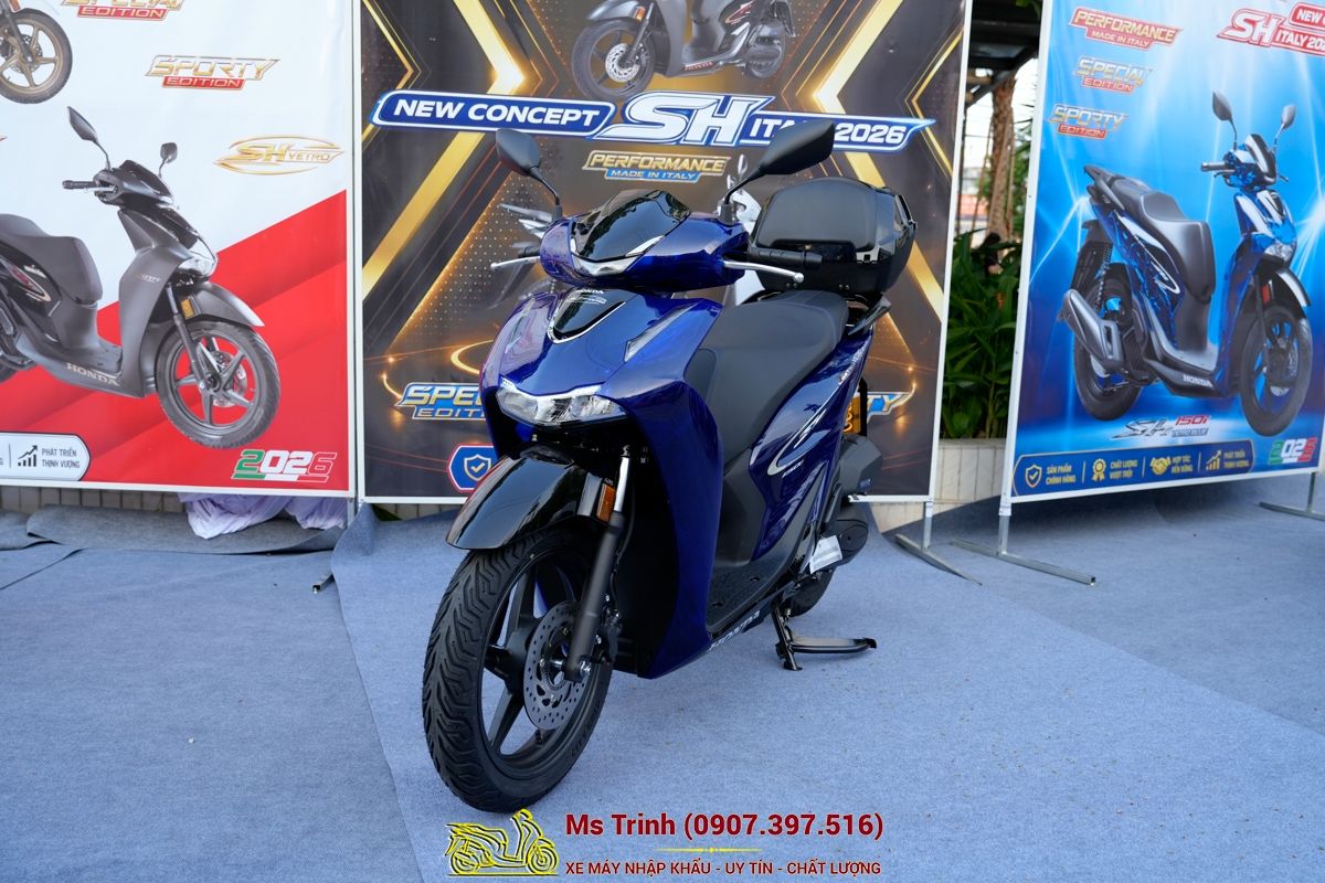 Honda SH150 Vetro Blue 2026 Limited Edition - Siêu phẩm SH Ý dàn áo xanh trong suốt cực hiếm tại Khánh Hòa